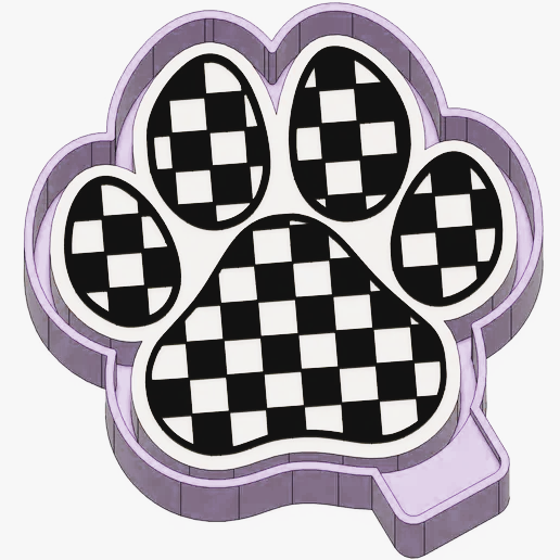 Checkered Paw Mold