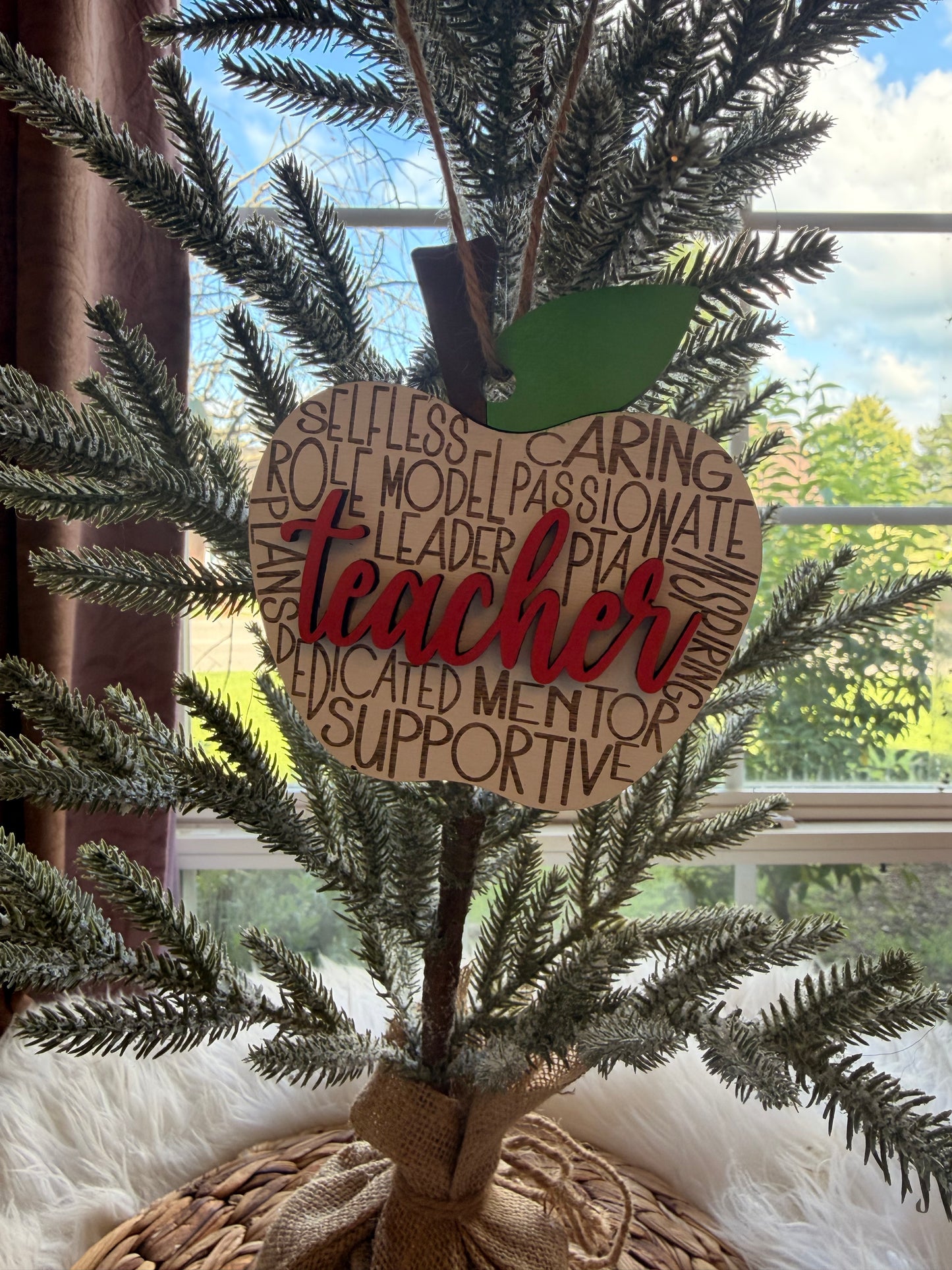 Teacher Layered Ornament