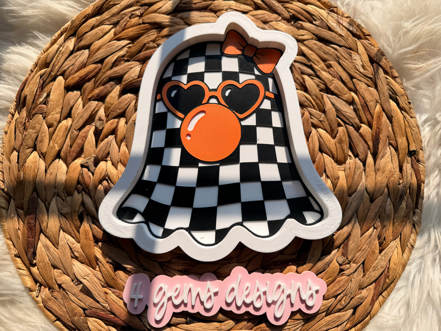 Checkered Ghost Trinket Tray