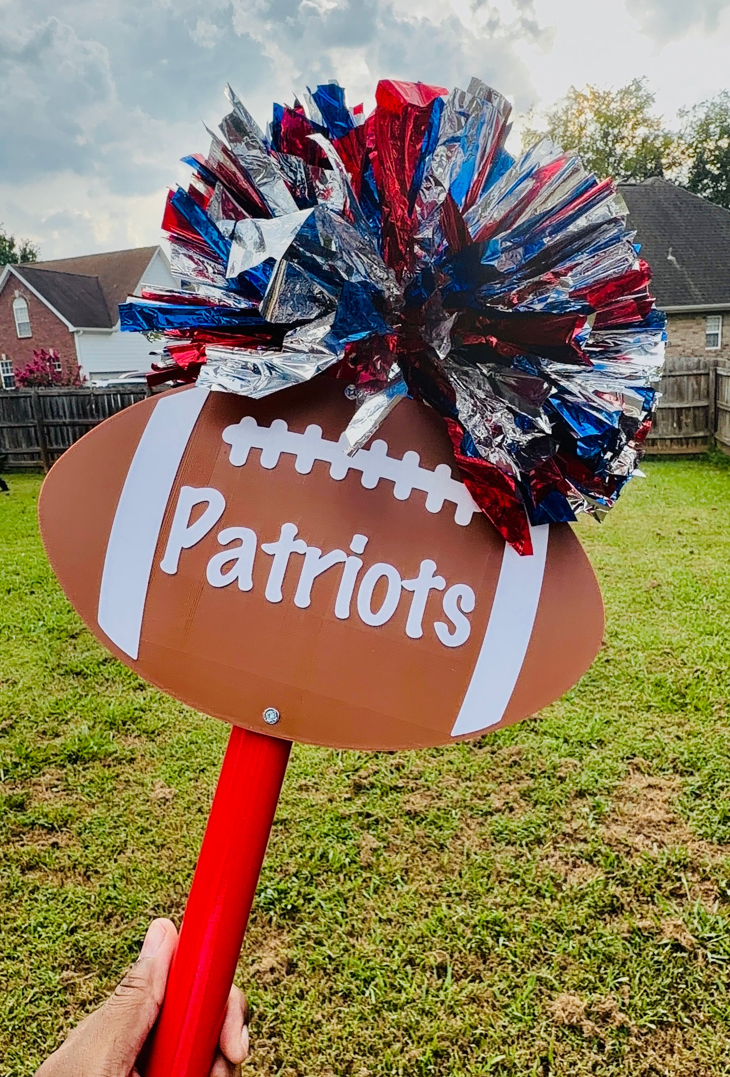 Personalized Football Pompom Cheerstick