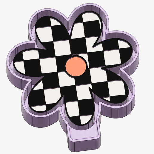 Checkered Flower Mold